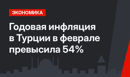Годовая инфляция в Турции в феврале превысила 54%