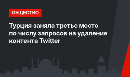 Турция заняла третье место по числу запросов на удаление контента Twitter