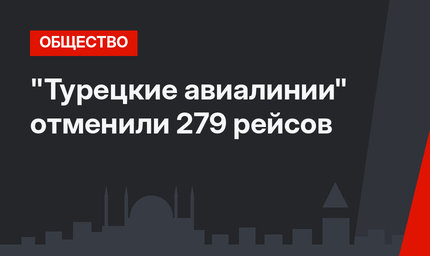 "Турецкие авиалинии" отменили 279 рейсов