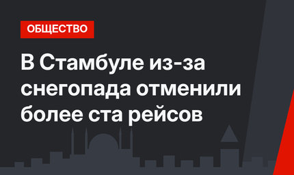 В Стамбуле из-за снегопада отменили более ста рейсов