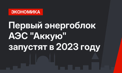 Первый энергоблок АЭС  "Аккую" запустят в 2023 году