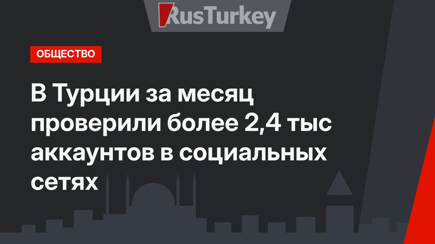 В Турции за месяц проверили  более 2,4 тыс аккаунтов в социальных сетях