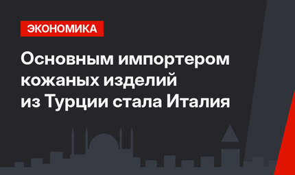 Основным импортером кожаных изделий из Турции стала Италия