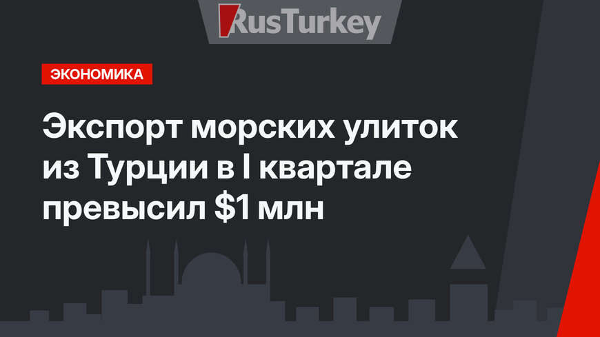 Экспорт морских улиток из Турции в I квартале превысил $1 млн