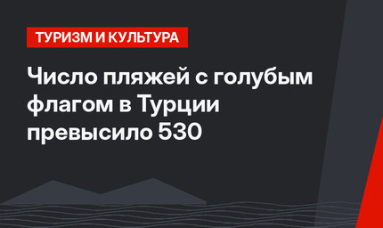 Число пляжей с голубым флагом в Турции превысило 530
