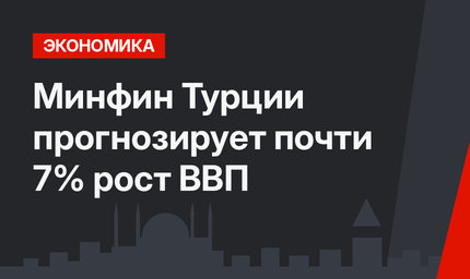 Минфин Турции прогнозирует почти 7% рост ВВП