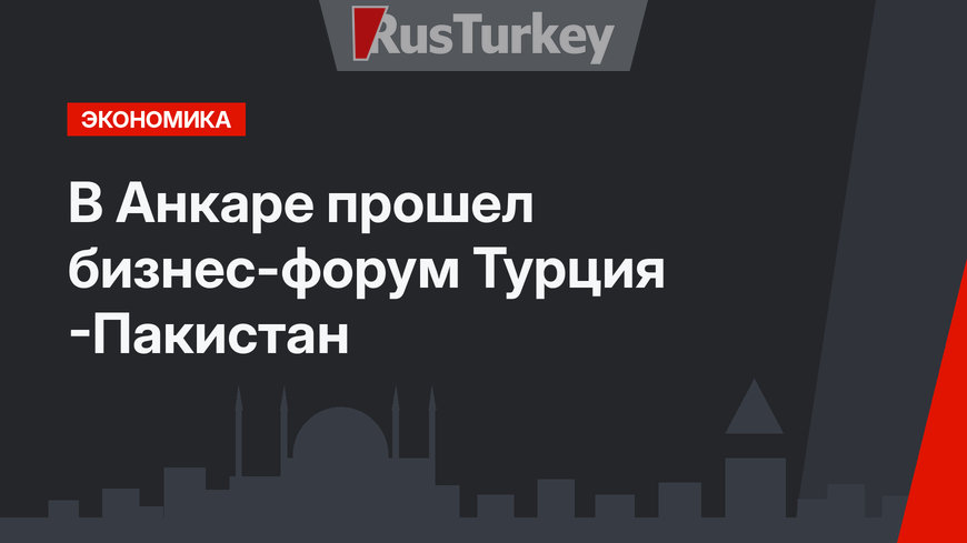В Анкаре прошел бизнес-форум Турция -Пакистан