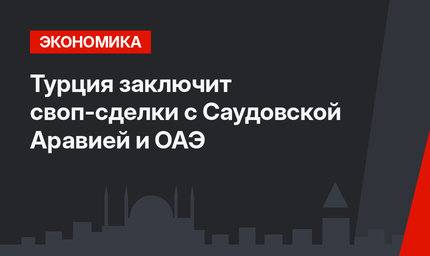 Турция заключит своп-сделки с Саудовской Аравией и ОАЭ