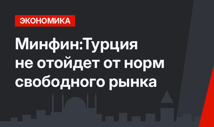 Минфин:Турция не отойдет от норм свободного рынка 