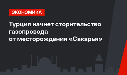 Турция начнет сторительство газопровода от месторождения «Сакарья» 