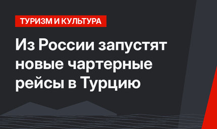 Из России запустят новые чартерные рейсы в Турцию  