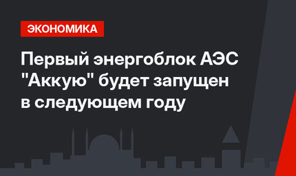 Первый энергоблок АЭС "Аккую" будет запущен в следующем году