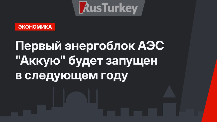 Первый энергоблок АЭС "Аккую" будет запущен в следующем году