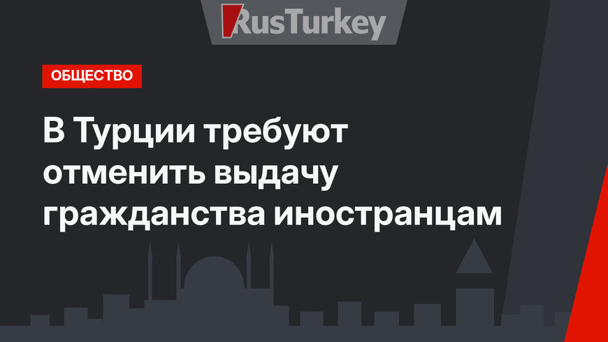 В Турции требуют отменить выдачу гражданства иностранцам 