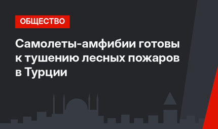 Самолеты-амфибии готовы к тушению лесных пожаров в Турции