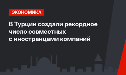 В Турции создали рекордное число совместных с иностранцами компаний