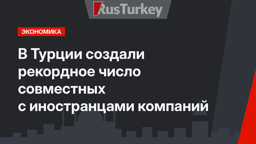 В Турции создали рекордное число совместных с иностранцами компаний