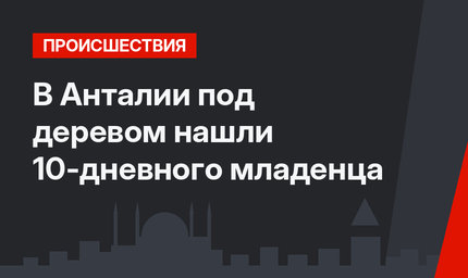 В Анталии под деревом нашли 10-дневного младенца