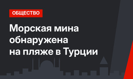 Морская мина обнаружена на пляже в Турции