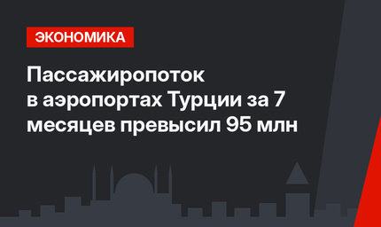 Пассажиропоток в аэропортах Турции за 7 месяцев превысил 95 млн