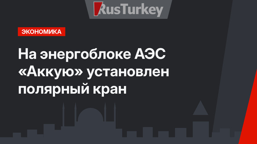 На энергоблоке АЭС «Аккую» установлен полярный кран