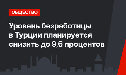 Уровень безработицы в Турции планируется снизить до 9,6 процентов