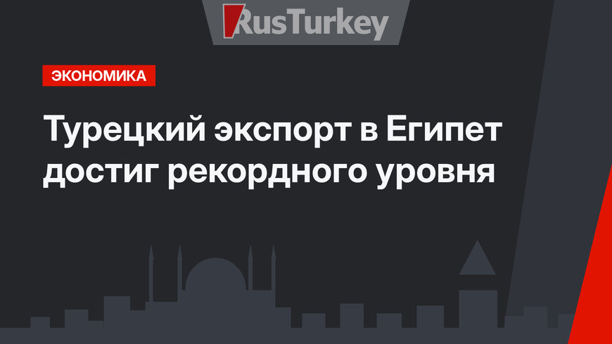 Турецкий экспорт в Египет достиг рекордного уровня