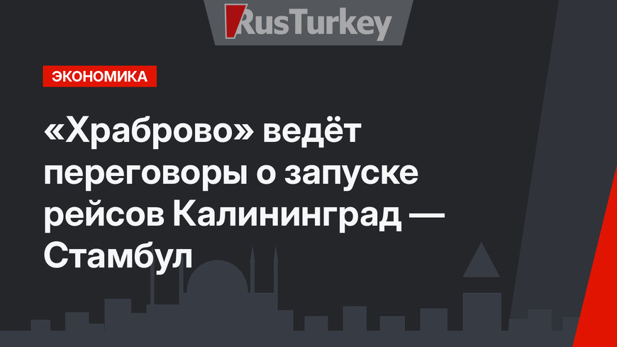 «Храброво» ведёт переговоры о запуске рейсов Калининград — Стамбул