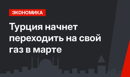Турция начнет переходить на свой газ в марте