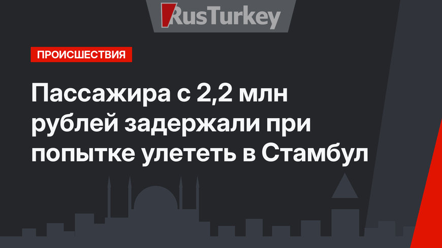 Пассажира с 2,2 млн рублей задержали при попытке улететь в Стамбул