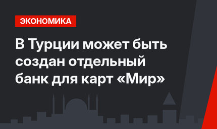 В Турции может быть создан отдельный банк для карт «Мир»
