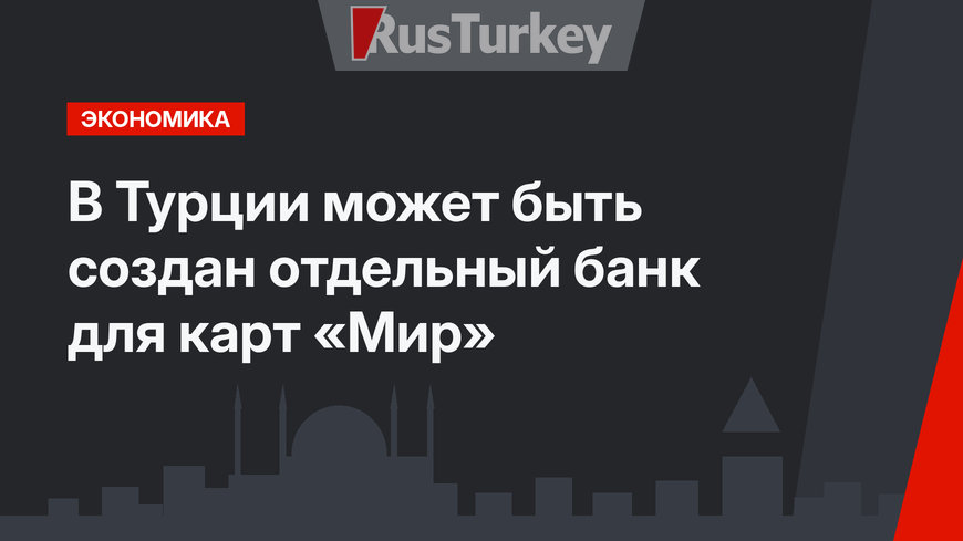 В Турции может быть создан отдельный банк для карт «Мир»