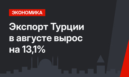 Экспорт Турции в августе вырос на 13,1%