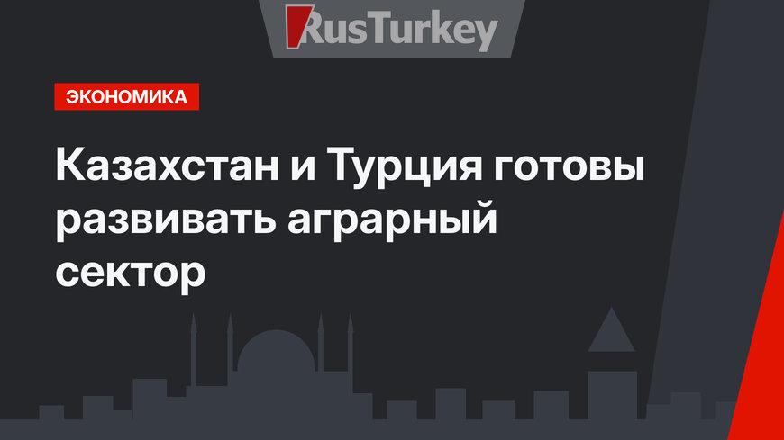 Казахстан и Турция готовы развивать аграрный сектор