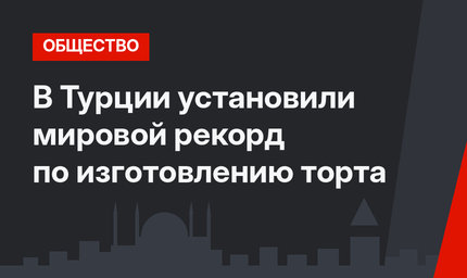 В Турции установили мировой рекорд по изготовлению торта 