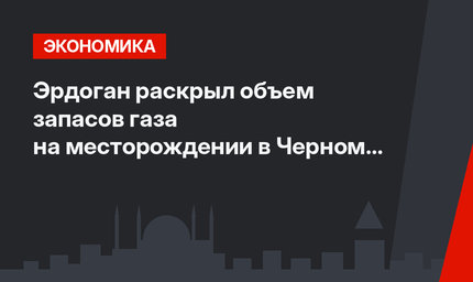 Эрдоган раскрыл объем запасов газа на месторождении в Черном море
