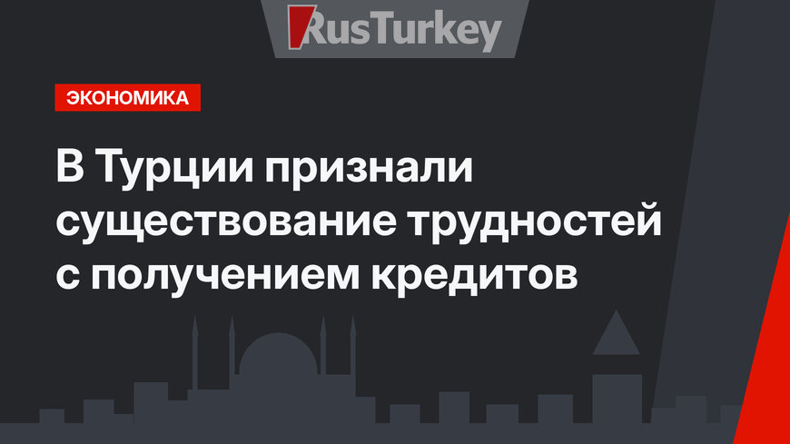 В Турции признали существование трудностей с получением кредитов 