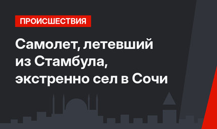 Самолет, летевший из Стамбула, экстренно сел в Сочи