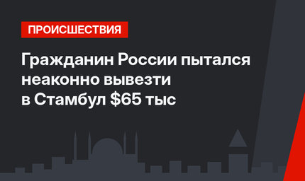 Гражданин России пытался неаконно вывезти в Стамбул $65 тыс