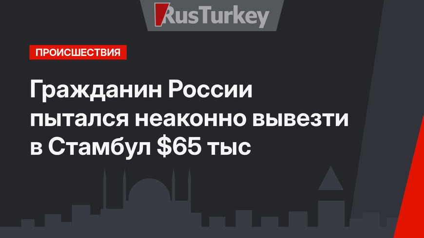Гражданин России пытался неаконно вывезти в Стамбул $65 тыс