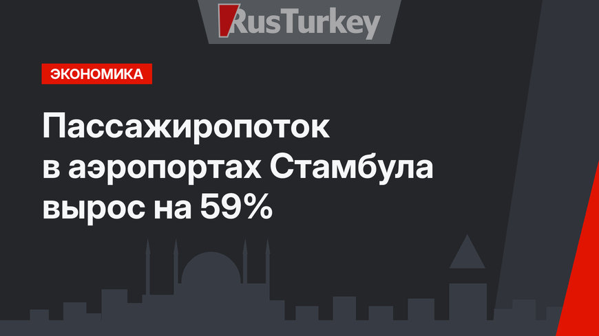 Пассажиропоток в аэропортах Стамбула вырос на 59%