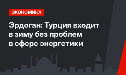 Эрдоган: Турция входит в зиму без проблем в сфере энергетики