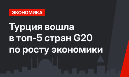 Турция вошла в топ-5 стран G20 по росту экономики