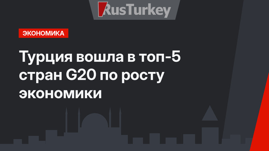 Турция вошла в топ-5 стран G20 по росту экономики