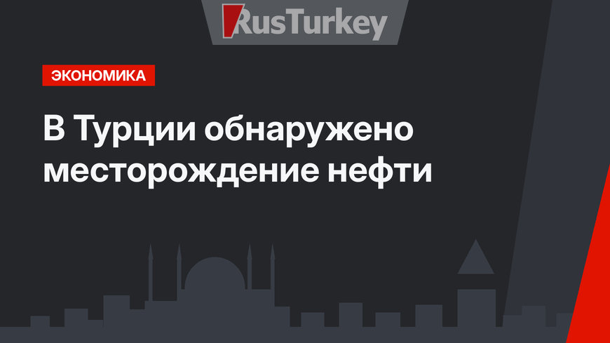 В Турции обнаружено месторождение нефти