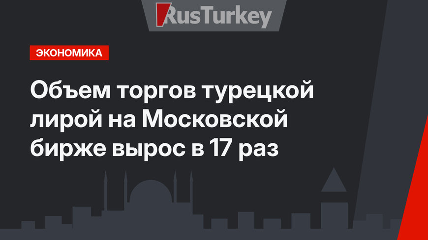 Объем торгов турецкой лирой на Московской бирже вырос в 17 раз