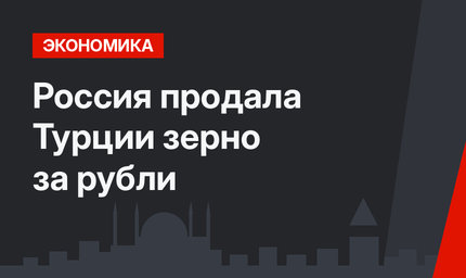 Россия продала Турции зерно за рубли
