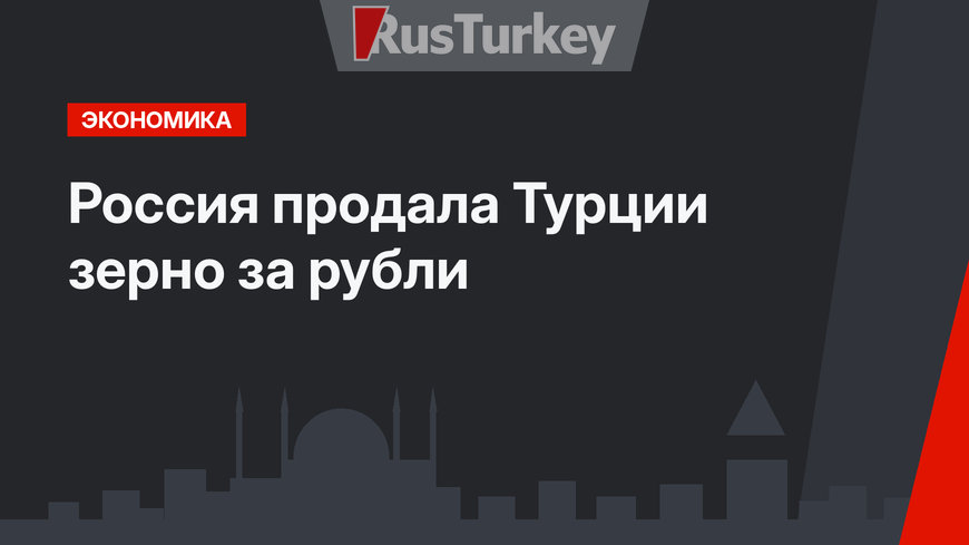 Россия продала Турции зерно за рубли