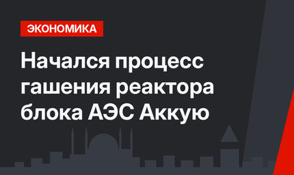 Начался процесс гашения реактора блока АЭС Аккую