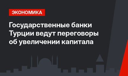Государственные банки Турции ведут переговоры об увеличении капитала
